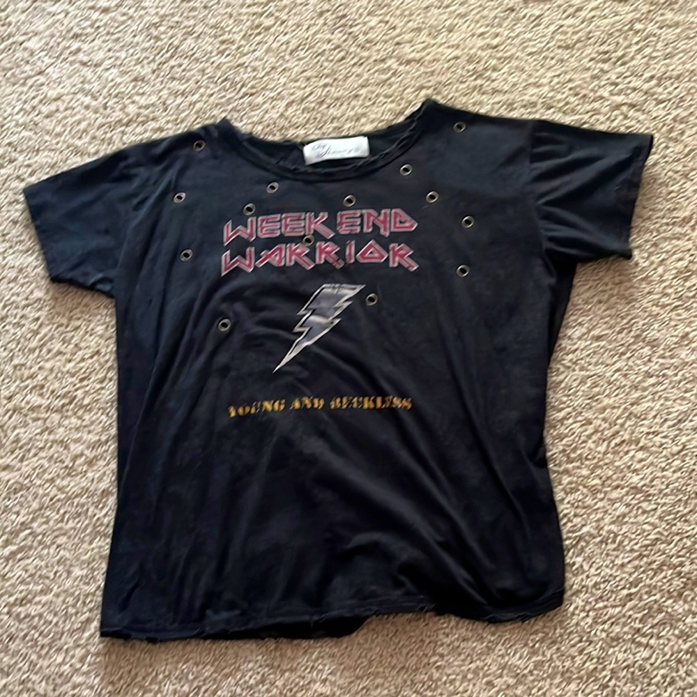 Vintage Havana womens T-Shirt. Size Medium. Graphic tee, charcoal grey.